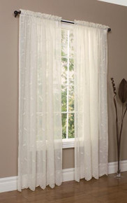 Hathaway Scroll Sheer Floral Curtain - 69556729179