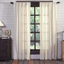 Tobacco Cloth Fringed Curtain Collection -