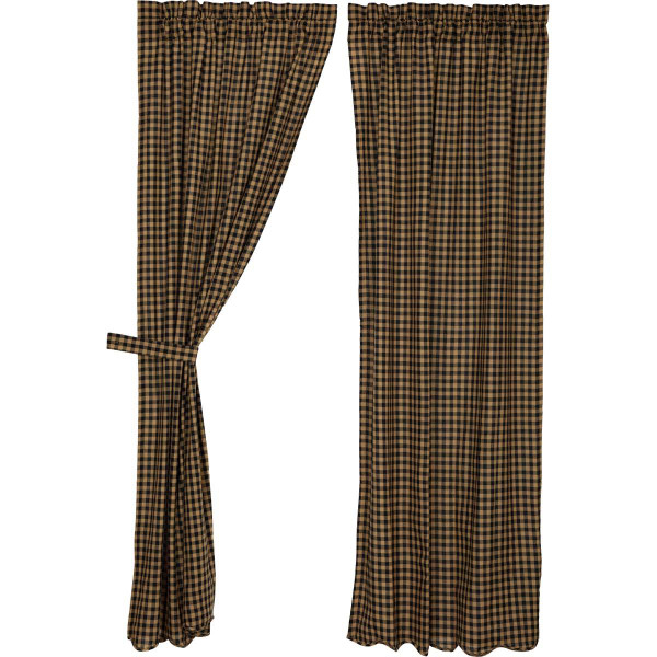 Black Check Curtain Collection -