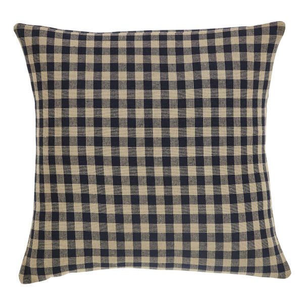 Black Check Pillow Fabric - 840528153723