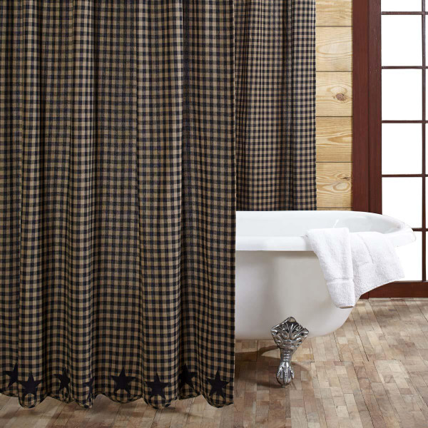 Black Star Shower Curtain - 840528112027