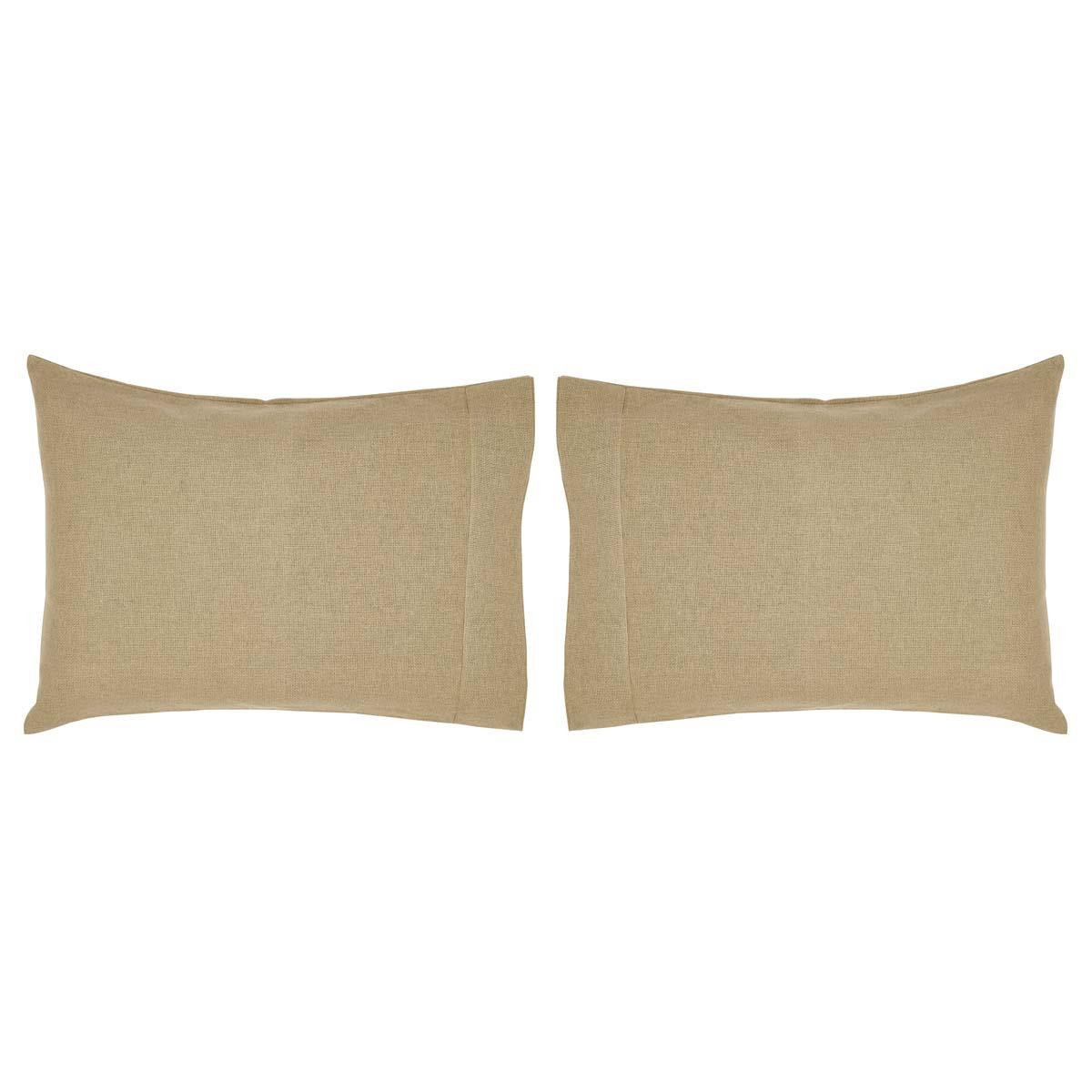 Burlap Natural Pillow Case Set - 840528103094