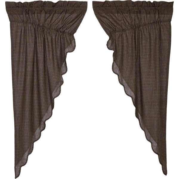 Kettle Grove Plaid Prairie Curtain Set - 841985011946
