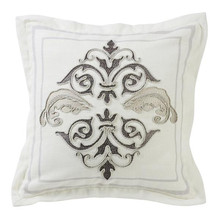 Charlotte Square Outlined Embroidered Design Pillow - 8.14E+11