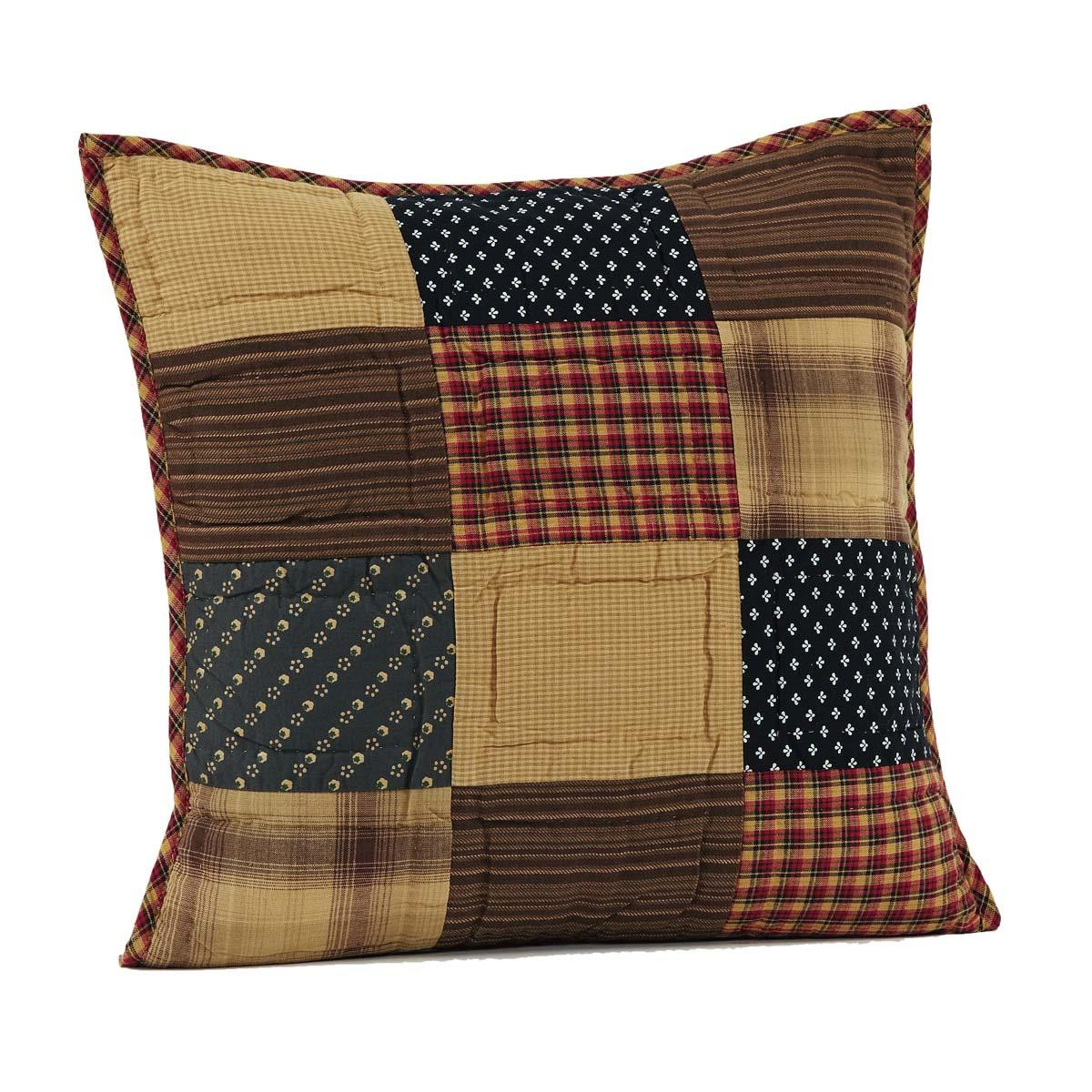 Patriotic Patch Quilted Pillow