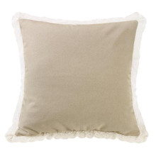 Charlotte Tan Burlap Square Pillow - 8.14E+11