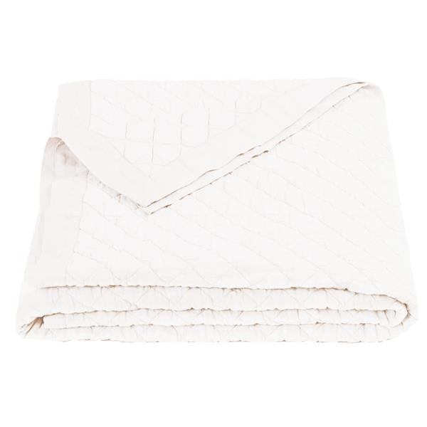 Vintage White Linen Quilt - 890830125413