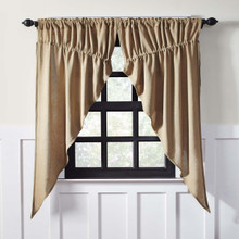 Burlap Prairie Curtain Set - 841985011878