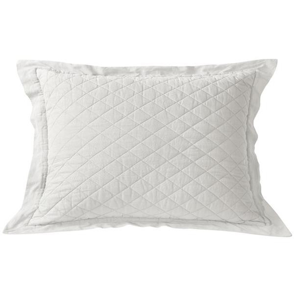 Vintage White Linen King Sham - 890830126748