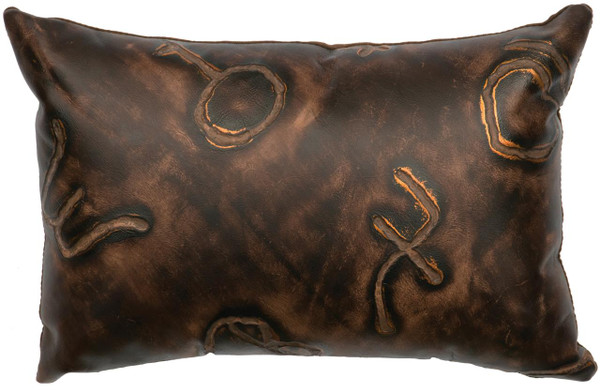 Stampede Leather Back Pillow - 650654042057