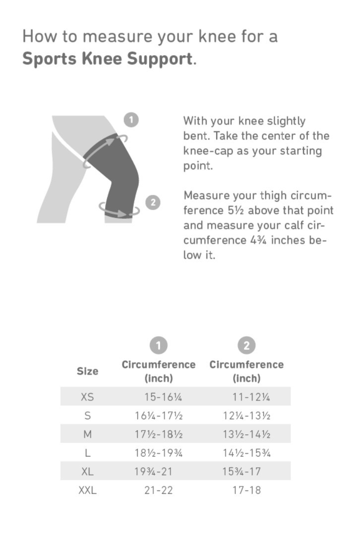 Knee Brace Sizing Chart