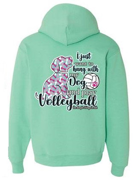 Dog Hooded Sweatshirt- Cool Mint