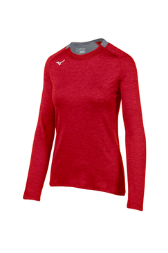 Mizuno Women's Alpha Long Sleeve- Red