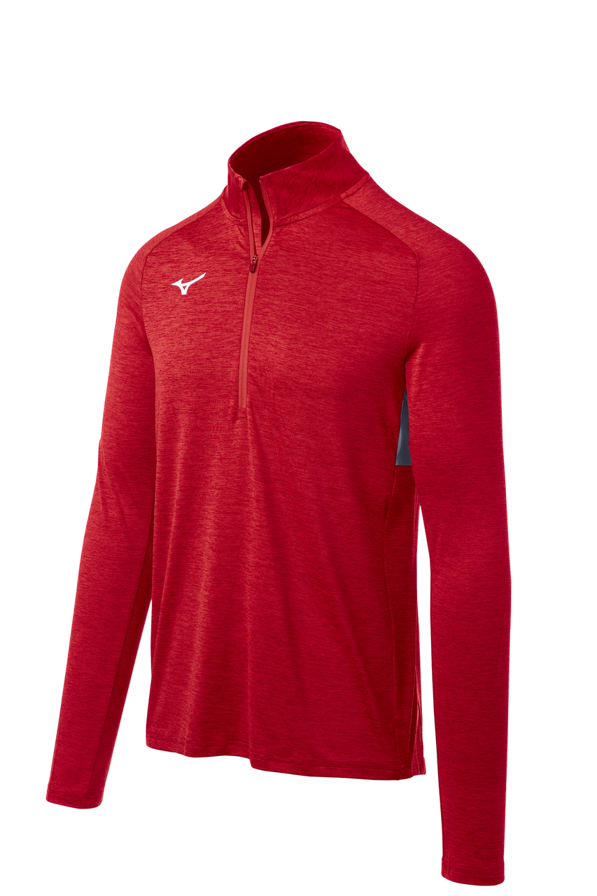Mizuno Men's Alpha 1/2 Zip- Red Front