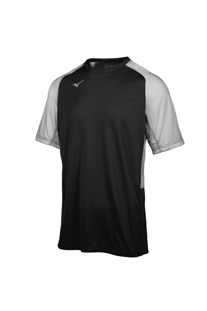 Mizuno Men's Aerolite Crew Jersey- Black/Grey