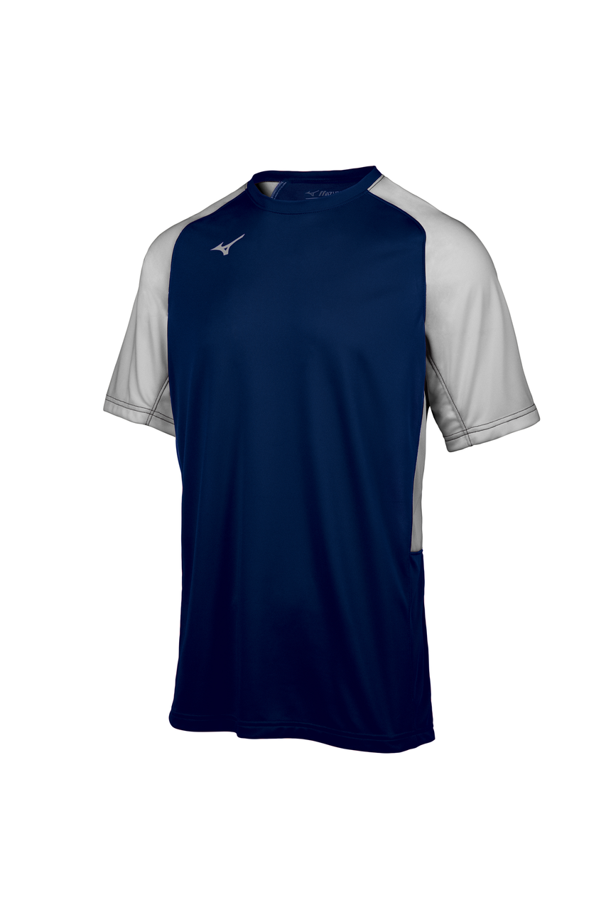 Mizuno Men's Aerolite Crew Jersey- Navy/Grey
