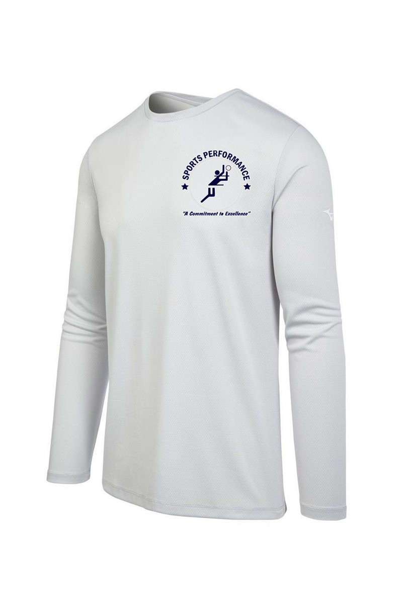 Men's SPVB LS Mizuno Tee-Grey
