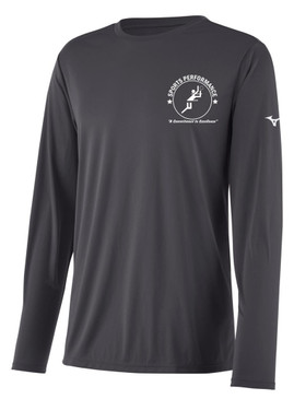 Men's SPVB LS Mizuno Tee-Charcoal