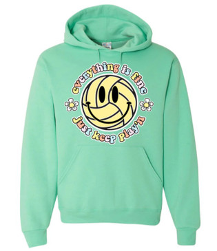 Smile Hoodie- Mint