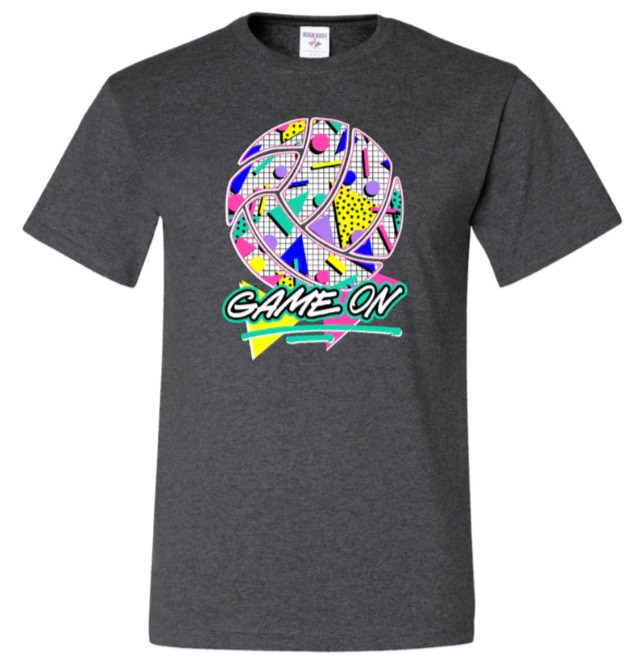 Game On Retro SS-Blk Heather