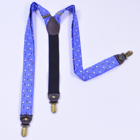 Sailboats & Lighthouses Suspenders - Blue