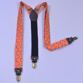 Sailboats & Lighthouses Suspenders - Peach