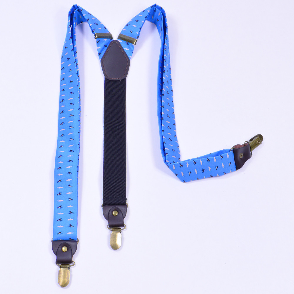 Fly Fishing Suspenders Light Blue Stallings Wear