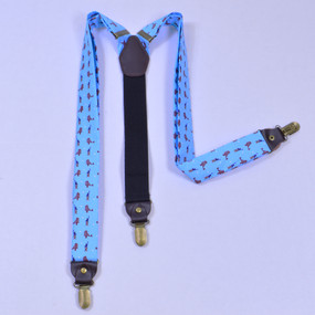 Sea to Shining Sea Suspenders - Light Blue