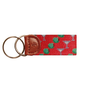 Smathers and Branson Martinis & Olives Key Fob - Salmon