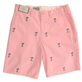 Cisco Embroidered Shorts with Martini - Pink