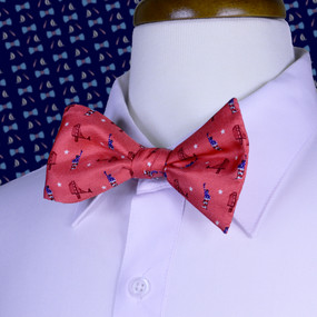 Sea to Shining Sea Bow Tie - Washed Red