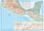 Mexico at 1:2,000,000 on an indexed, double-sided, waterproof and tear-resistant map from ITMB with altitude colouring to show the topography, plus large additional panels presenting clearly drawn street plans of central Mexico City, Guadalajara and Oaxaca. The map divides the country north/south with an overlap between the sides; coverage includes the whole of Belize and northern Guatemala up to Guatemala City. 

Bold elevation colouring shows the topography, with names of mountain ranges, etc, plus spot heights. Road network indicates toll expressways and shows distances and locations of petrol stations on main routes. Railway lines are included and local airports are marked. Symbols highlight various places of interest including beaches, national parks and turtle sanctuaries, archaeological and historical locations, UNESCO World Heritage sites, etc. The map has latitude and longitude lines at 1º intervals and each side has a separate index. 

Large, clear street plans show central Mexico City, Guadalajara and Oaxaca, highlighting selected hotels, restaurants, shopping centres, cultural institutions, etc.