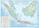 Indonesia at 1:2,400,000 on a double-sided indexed map from ITMB and cartography designed to show the country’s topography through bright altitude colouring and spot heights (elevation shown in feet). 

The map divides Indonesia west/east, with Sumatra, Borneo, Java, Bali, Lombok and Sumbawa on one side, and Sulawesi with the remaining islands and West Papua on the reverse. Individual small islands and groups are named, as are the surrounding seas, straights and bays. 

The map shows ferry connections between the islands and on the larger ones shows their road network with distances on main routes. Various places of interest are highlighted: national parks and other protected areas, cultural and religious places, beaches, snorkeling/diving/fishing sites, etc. some annotated with brief notes. Latitude and longitude lines are drawn at 2° intervals. Each side has a separate index.