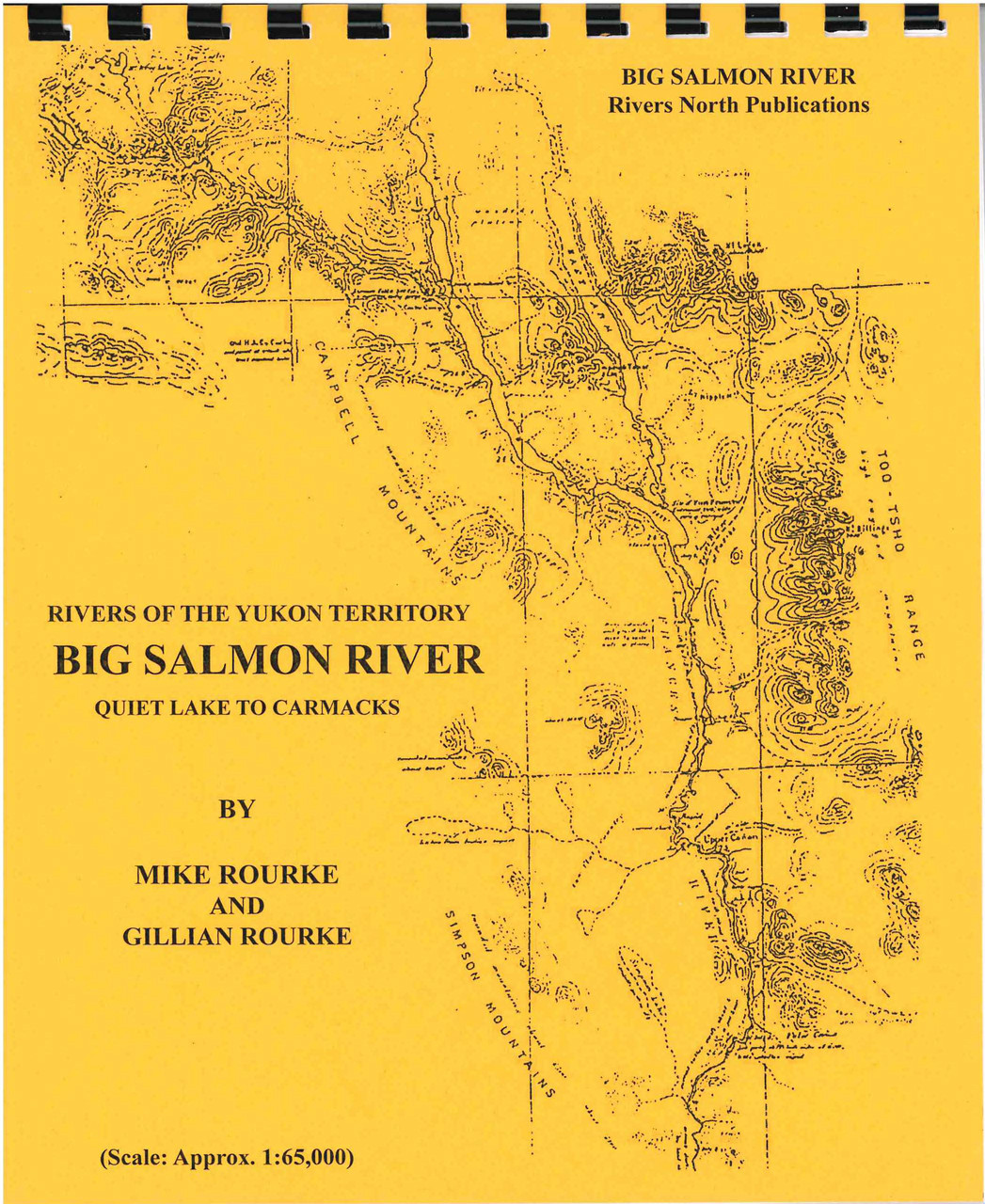 （希少）リバーマップ 川地図 ユーコン川 テスリン川 ビッグサーモン川 Big Salmon River Map