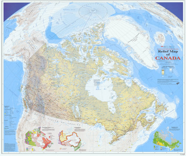 Canada map with relief