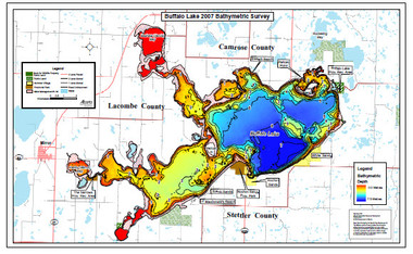 Buffalo Lake Map | Canada map | GoTrekkers Map Store