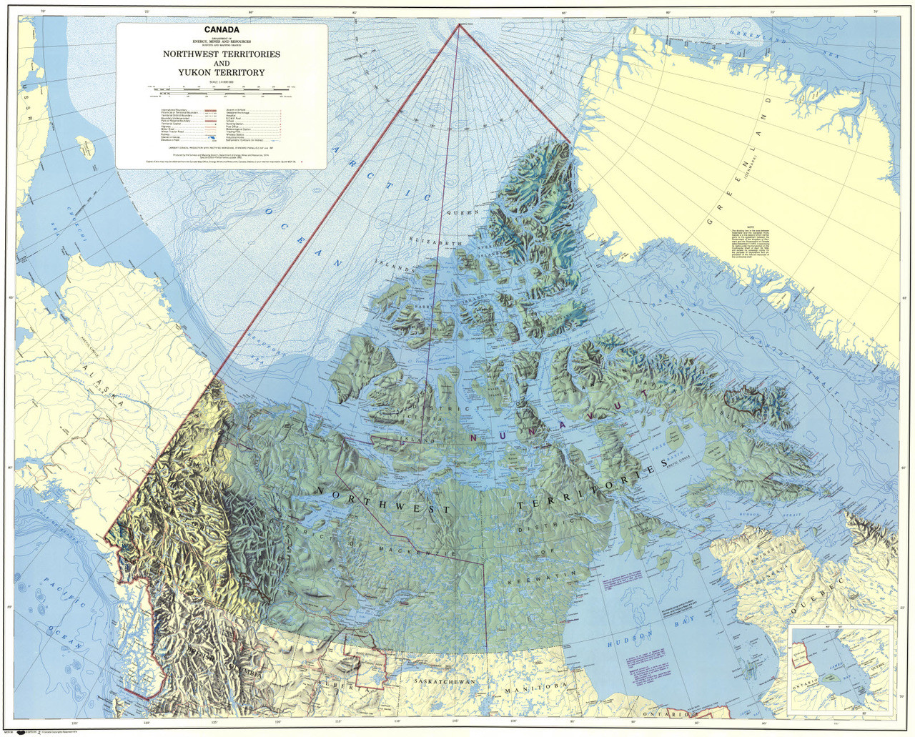 Northern Canada Map | Canada map | GoTrekkers Map Store