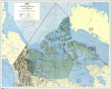 Northern Canada Map from 1974