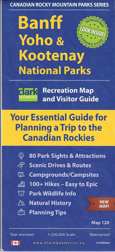Banff Yoho Kootenay Map front cover