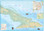 Cuba at 1:600,000 on a double-sided indexed map from ITMB printed on light, waterproof and tear-resistant plastic paper, with street plans of central Havana, central Santiago de Cuba and the Varadero Peninsula. 

The map is double-sided, dividing the country west/east with a good overlap between the sides. Altitude colouring with spot heights indicate the topography, with swaps, seasonal rivers, and coastal reefs also marked. The map shows Cuba’s road network including selected local roads and country tracks with locations of petrol stations and driving distances on main routes. Railway lines are included and local airports are marked. Also shown are internal administrative boundaries and names of the provinces (including the US base at Guantanamo). 

Symbols highlight places of interest, including campsites and selected accommodation, beaches and diving sites, viewpoints, caves, etc, some annotated with brief descriptions. Latitude and longitude lines are drawn at 30’ intervals. Each side has a separate index. 

Street plans, annotated with places of interest, services and accommodation, show central Havana (including the Old Town) and central Santiago de Cuba. The map also includes a street plan of the Varadero Peninsula tourist complex, naming numerous hotels, restaurants, beaches, etc.