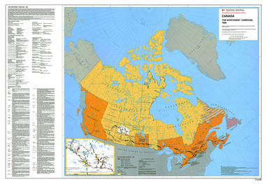 Canada government Northwest Campaign 1885 Map 45" x 31" from the 1980's