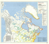 Canada government Canadian Exploration 1651 to 1760 Map 35" x 31" from the 1980's
