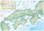 Kyoto on a detailed street plan at 1:12,500 from ITMB, with a road map of the Kyoto - Osaka - Nara area, plus a street plan of central Nara and, on the reverse, an indexed road map of western Japan at 1:670,000 and a street plan of central Osaka. 

On one side is a street plan of Kyoto highlighting places of interest including selected hotels, department stores, temples and shrines, etc. Metro stations show locations of individual entrances/exits. Main traffic routes are highlighted and one way streets are marked. As is normal on street plans of Japanese cities, only main streets are named and the plan shows names of districts and zones. The index lists streets, districts, zones, and temples/shrines. The plan is accompanied by a road map of the Kyoto - Osaka - Nara area. 

On the reverse is an indexed road map of central Japan at 1:670,000 extending from Tokyo westwards to Matsuyama on north-eastern Shikoku. The map shows the region’s road and rail networks and indicates various places of interest. An inset presents a street plan of central Osaka.