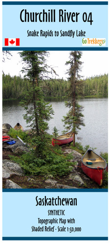 Churchill River 04 - Snake Rapids to Sandfly Lake map - SYNTHETIC