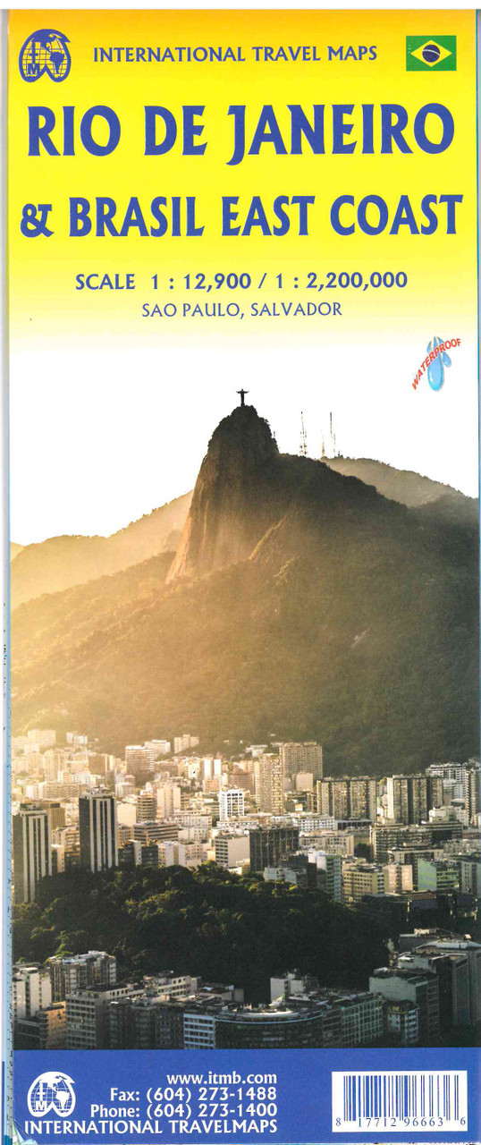 Brazil East Coast With Rio De Janeiro Travel Map Brazil East Coast With Rio De Janeiro Travel Map