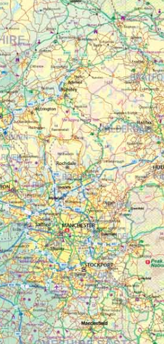 England Wales North and Central itmb Travel Map