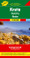 Crete in a series of Top 10 Tips maps from Freytag and Berndt covering Europe’s popular tourist destination at 1:150,000, on a double-sided map with street plans, plans of main archaeological sites, and a booklet with brief, multilingual descriptions of the island’s 10 best locations and places of interest.

Topography is shown by bold relief shading with spot heights and names of mountain ranges, peaks, etc. Road network includes a selection of small local tracks and highlights scenic routes. Cover is not that of the map

Picturesque towns and villages are highlighted and a range of icons mark various places of interest, including archaeological sites, churches, museums, marinas, campsites, youth hostels, golf courses, etc. The island’s 10 best sights are prominently marked and given brief multilingual descriptions in a booklet attached to the map cover. 

All place names are shown in both Greek and Latin alphabets. The map has latitude and longitude lines at intervals of 10’. Map legend and the descriptions of main sights include English.

Also included are street plans of central Iraklion, Rethymnon, Chania and Aghios Nikolaos, plus plans of the archaeological sites at Knossos, Festos, Aghia Triada, Zakros and Malia.