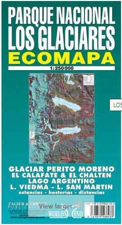 Los Glaciares National Park Trekking Map