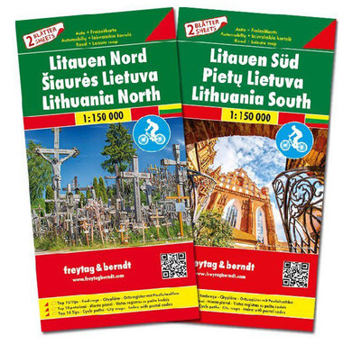 Lithuania East and West Travel Map