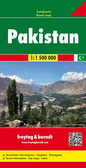 This Pakistan at 1:1,500,000 large indexed road map from Freytag & Berndt, with street plans of central Islamabad, Karachi, Lahore and Peshawar, provides a good presentation of the country’s topography.

The map has bold relief shading with spot heights and names of main geographical features, plus colouring and/or graphics to show swamps and lakes, deserts and depressions, wells, natural preserves, etc. Also marked are oil fields and internal administrative boundaries with names of the provinces. Road network includes main roads and motorways as well as secondary roads and tracks and sections under construction. It also shows driving distances in kilometres on main and secondary routes. Railway lines are marked and international and local airports are indicated.

Symbols highlight various places of interest, including UNESCO World Heritage sites, monasteries, temples and antique sites. All place names are in Latin alphabet only. Latitude and longitude lines are drawn at intervals of 1º. Extensive index is on the reverse and the multilingual map legend includes English.

Also provided are street plans of central Islamabad, Karachi, Lahore and Peshawar, naming main streets and highlighting places of interest.